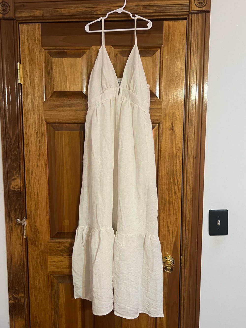White Color Block Dress